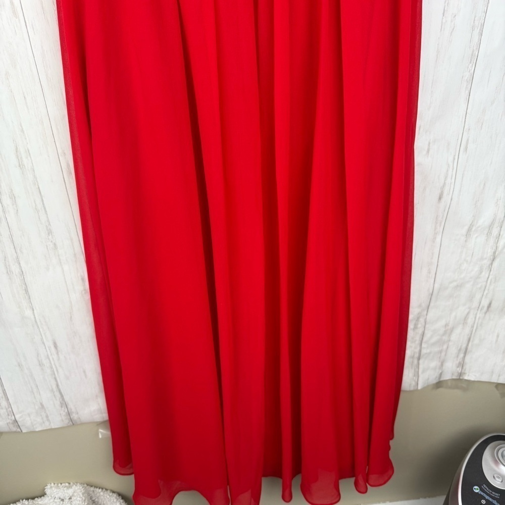 Fame and Partners x Free People Elegant Red Maxi Dress US 12 - Picture 7 of 8